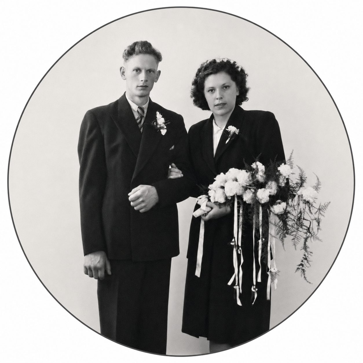Original restored wedding photograph used for the laser project