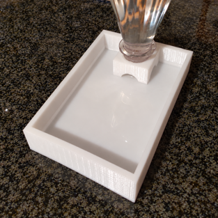 Water bottle holder for birds, cats or dogs (3D printed)