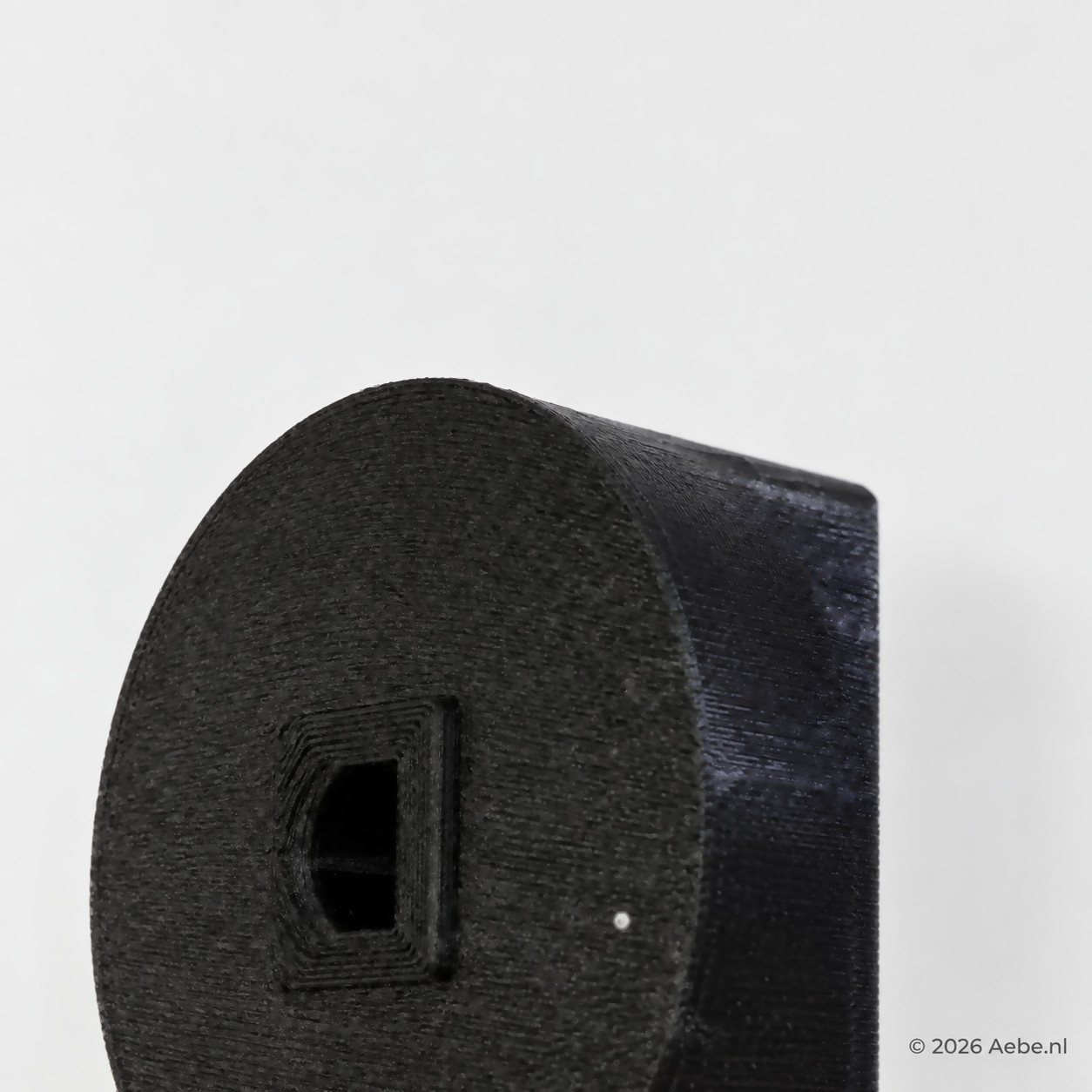 Back of the knob with the opening for the inner part